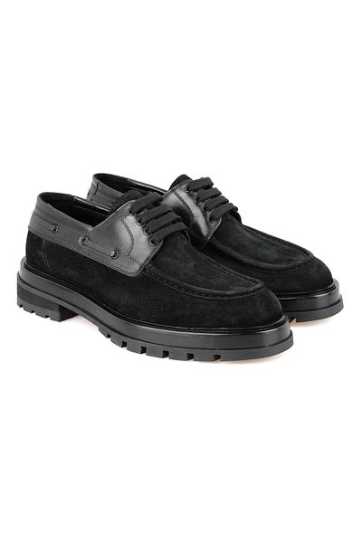 Desa Pantofi casual din piele de piele intoarsa pentru barbati Emiras Black