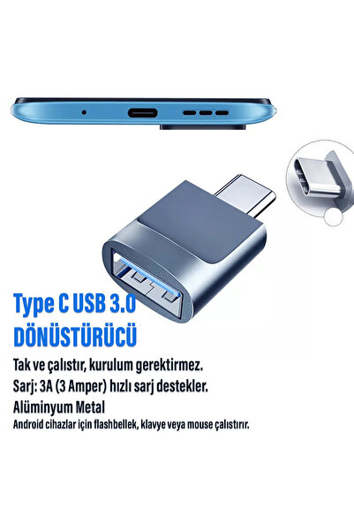 harry Tüm Type-c Olan Cihazlara Uyumlu Type-c To Usb 3.0 Veri Aktarımı Macbook Flash Bellek Mouse Çevirici