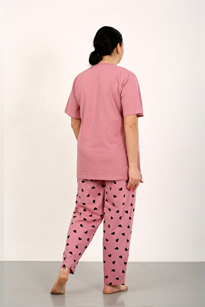nisaNCa 100% Cotton Large Size Short Sleeve Women's Pajamas Set