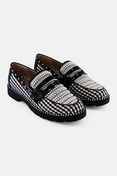 Betsey Johnson Women Embellished Slip On Casual Shoes, Black