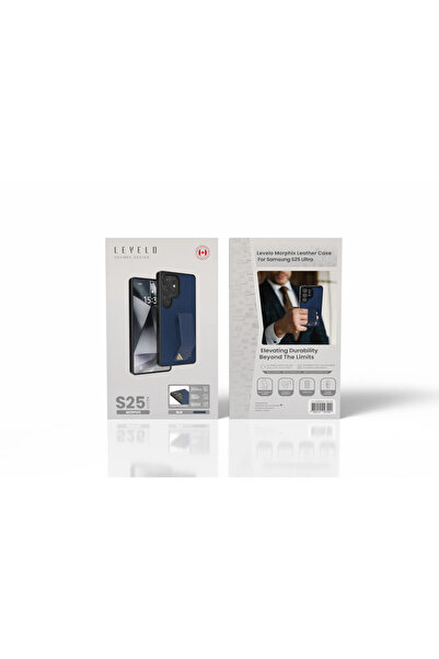 Levelo جراب مورفيكس الجلدي لهاتف سامسونج S25 الترا - أزرق