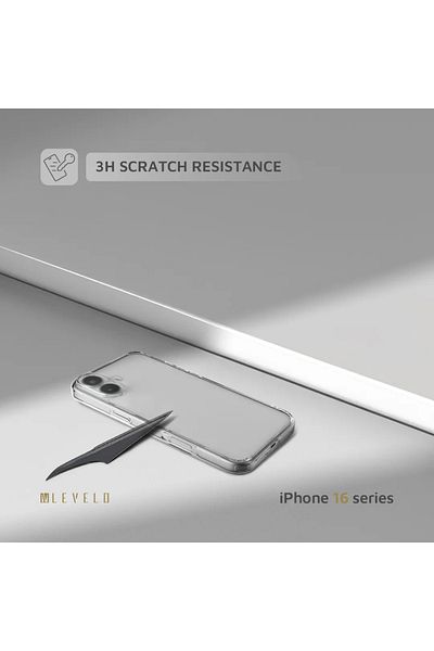 Levelo جراب كلارا شفاف لهاتف iPhone 16 Plus - شفاف