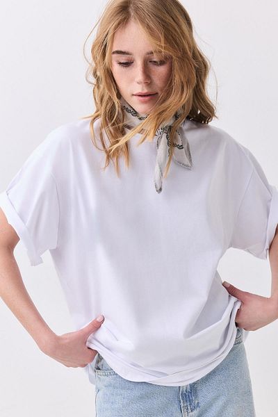 Trendiz Γυναικείο μπλουζάκι Oversize Basic - Λευκό 5012