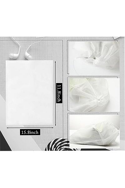 COOYA 100Pcs Transparent Shoe Bags,Portable Clear Drawstring Shoe Storage Bag,for Dust and Storage