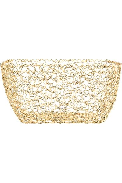 AKDC Metal Fruit Basket 22Cm X 22Cm X 11Cm Golden
