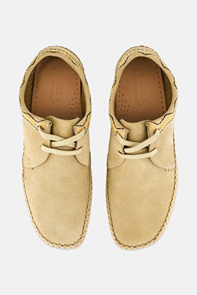 CLARKS Men Standard Fit Weaver Lace Up Sneaker Shoes, Khaki