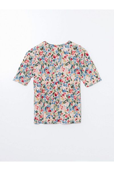 LC Waikiki LCW Crew Neck Patterned Women's T-Shirt