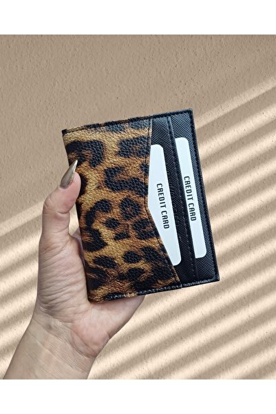 KY Women's Leopard Draft K Snot Card Holder with Zipper