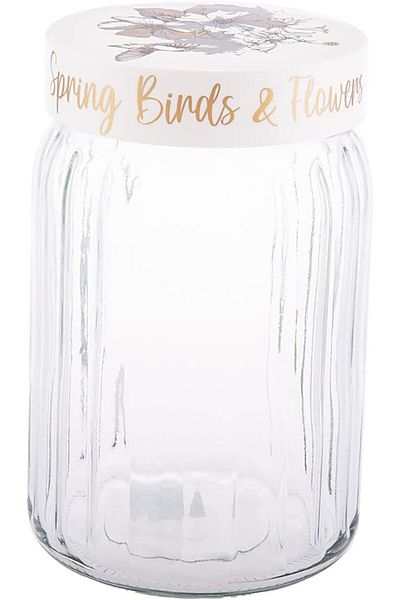 AKDC Stylish Glass Storage Jar For Kitchen - Transparent & Durable M531
