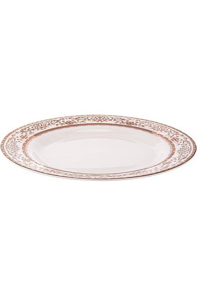AKDC Ceramic Dinner Plate L(27cm) xW(27cm) xH(2cm) White 6326587100280
