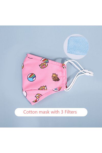 Nohoo Kids Re - usable Face Mask - Unicorn - Pink