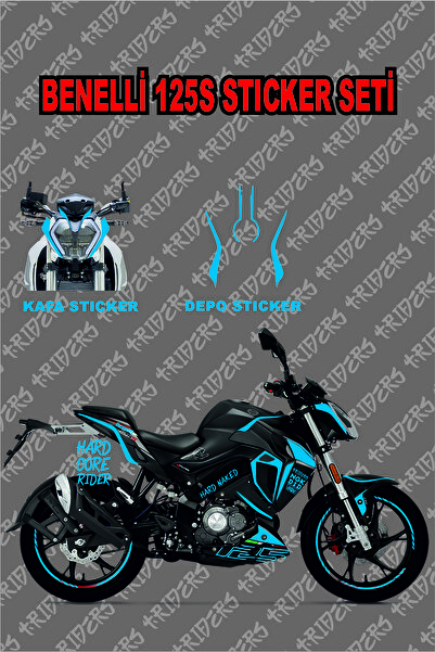 TRİDERS Benelli 125s Sticker  Seti AÇIKMAVİ