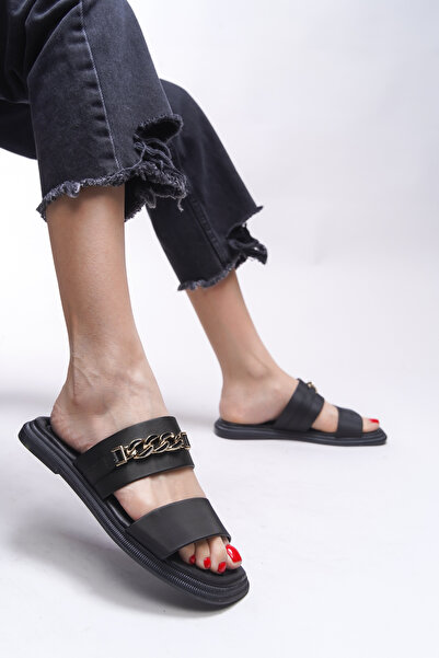 Riccon Γυναικείες παντόφλες Ysareene 0012450   Μαύρο σατέν