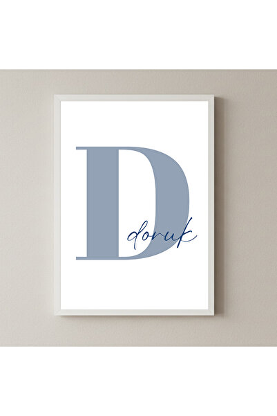 Peppy Rooms Beyaz çerçeveli isimli tablo ,kişiye özel tasarım dekor PEPPY-118