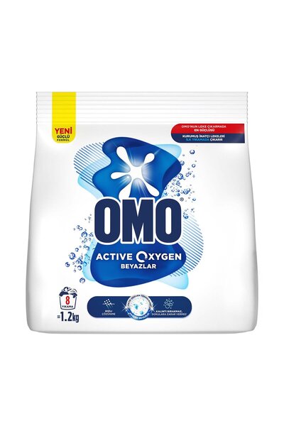 levent OMOActive Oxygen Toz Çamaşır Deterjanı Beyazlar İçin 1,2 Kg