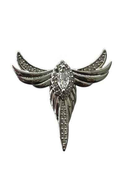 TAKIŞTIR Gümüş Renk Anka Kuşu Figürlü Taş Detaylı Ajda Charm / Kolye/ Bilekli...