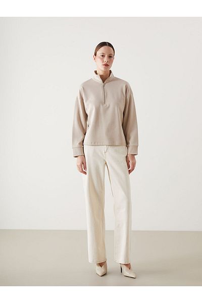 LC Waikiki Women's Stand Collar Sweatshirt Tunic