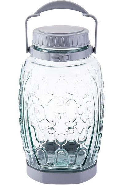 AKDC Glass Bottle Jar L(16CM) XW(17CM) XH(33CM) Transparent