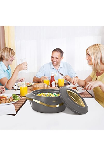 Milton Set of 3 Inner Stainless Steel Hotpot (500 ml 1000 ml, 1500 ml) Dark Gray/Gold