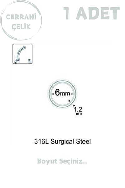 Blisse Piercing Unisex Surgical Steel Interlocking Ring Nose Tragus Helix Daith Piercing