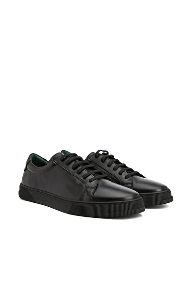 George Hogg Siyah Erkek Deri Sneaker