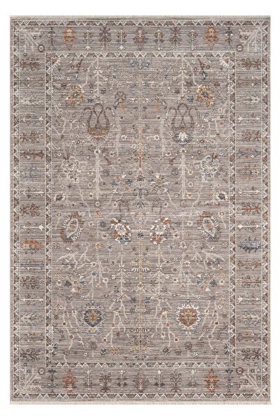 Halımax Seyran Asır 0255 Gri Salon Halısı Yolluk Yumuşak Tuşeli Modern Dokuma Makine Halısı