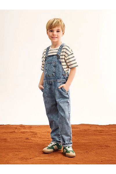 LC Waikiki Lcw Kids Indigo Square Boy's Jean Salopet
