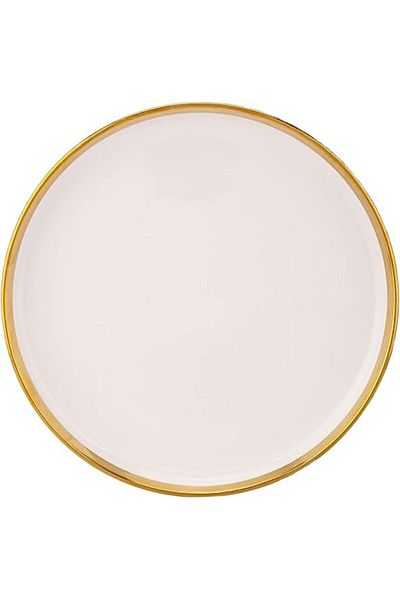 AKDC CERAMIC ROUND PLATE 25CMX25CMX3CM White