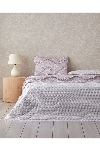 English Home Floral Euphoria Double Bedspread Set 200X220 cm Salmon