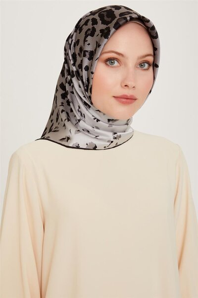 Armine Φουλάρι από καθαρό μετάξι με σχέδιο λεοπάρ 9249D 02 02