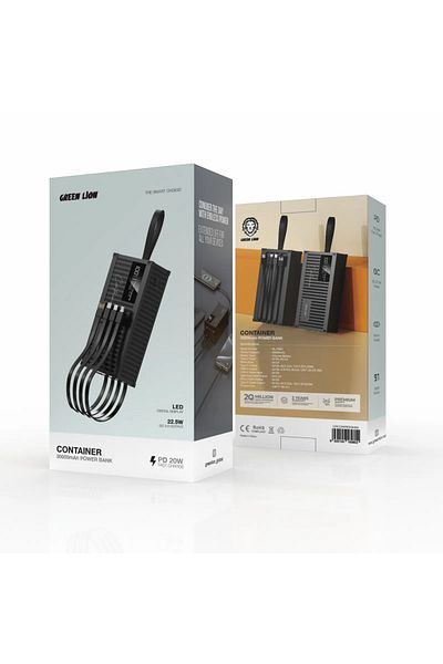 Green Lion Container 30000Mah Power Bank - Black