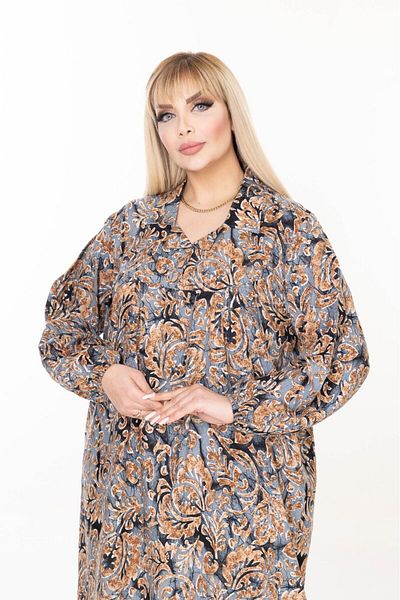 mervemoda γυναικείο μακρυμάνικο plus size υφαντό καλοκαιρινό μακρυμάνικο φόρεμα
