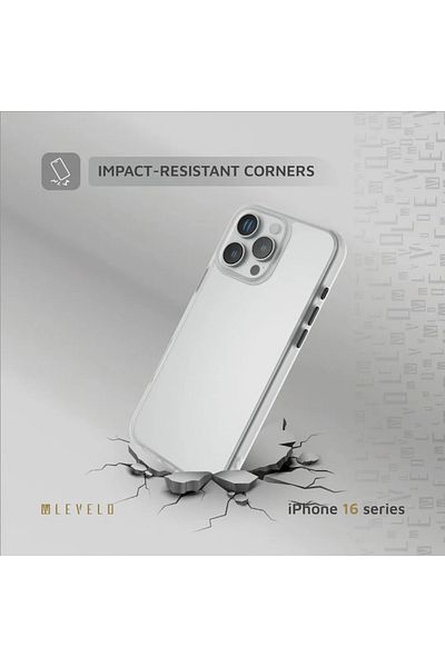 Levelo Solo Case For iPhone 16 Pro - White