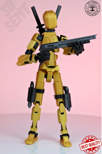 3DSEMT 3d Dummy Figür | Hareketli, Pozlanabilir Koleksiyon Modeli | Silahlı V...