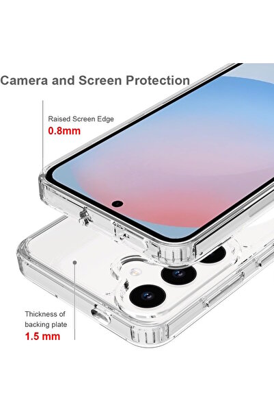 m.tk moveteck Samsung Galaxy A16 Uyumlu Kılıf Şeffaf Magsafe Manyetik Özellikli Araç Tutucu Silikon Kapak Pc