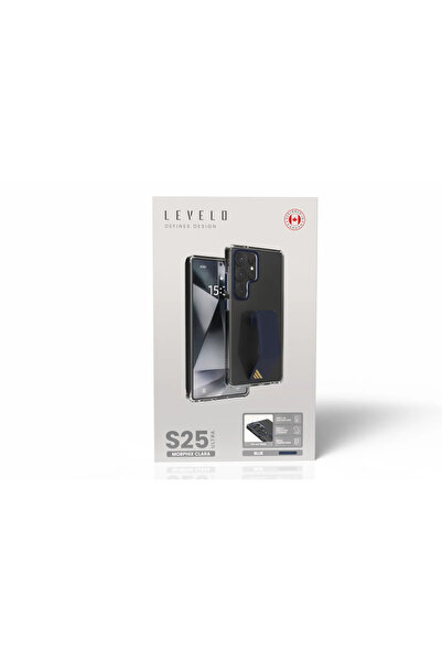 Levelo جراب مورفيكس كلارا جريب لهاتف سامسونج S25 الترا - أزرق