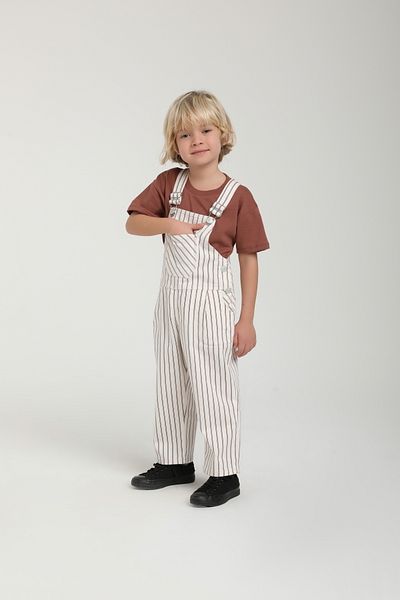 Escabel Boy's Linen Special Color Striped Design Salopet