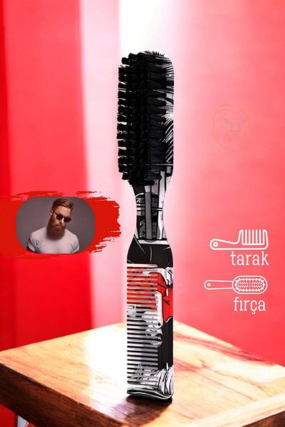 Transformacion Vintage Beard Mustache Combing Brush 721409