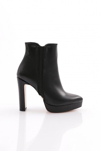 DGN Black Women's Heeled Boots - 73433910