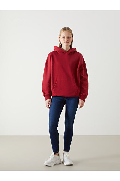 LC Waikiki Düz Oversize Kadın Hoodie