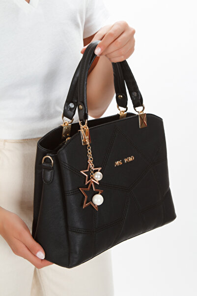 Adelina Bags Γυναικείες τσάντες χεριών & ώμου Butterfly Black & Cream 2 τεμαχίων