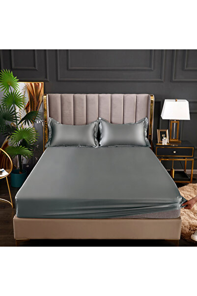 sharpdo GOOTOY 4-Piece Duvet Cover Set, Quilt Cover Set, Soft Touch & Comfortable, Imitated Silk Fabric