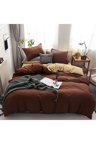 sharpdo 4-Piece Bedding Set Sheet set,with 1 Duvet/Quilt Cover And 1 Flat sheet And 2 Pillowcases King