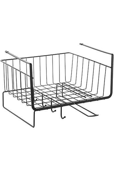 AKDC Showay Under-Shelf Wire Basket with Hook –Stable Storage for Kitchen, Office, Pantry, Bathroom