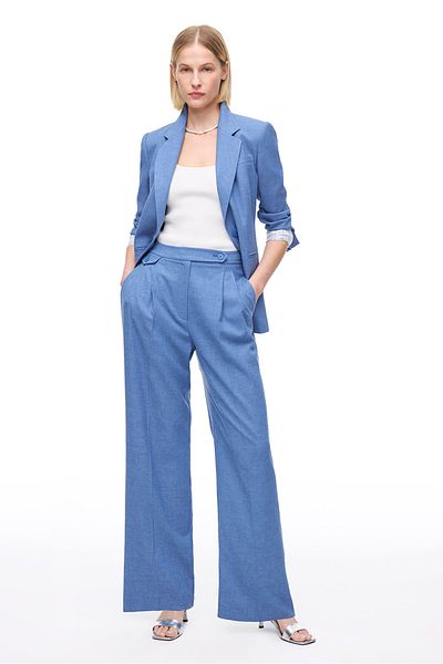 Perspective Pantaloni Blue Torp Regular Fit cu talie înaltă