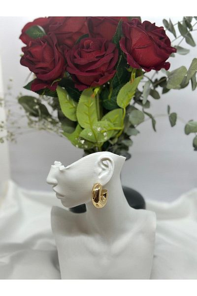 KUMRU BİJUTERİ THICK HOOP EARRING