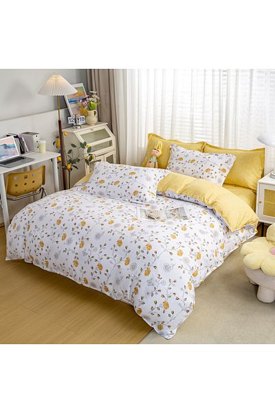 sharpdo 4-Piece Bedding Set, Including 1 Quilt Cover, 1 Sheet, 2 Pillowcases