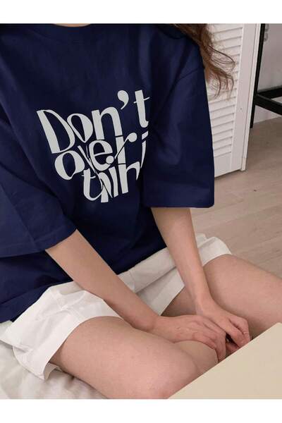 uyguntarz Dont Over Think Tričko s potištěným designem