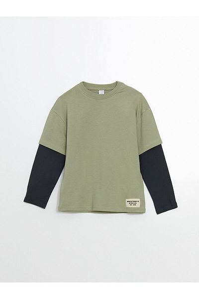 LC Waikiki Boys' Combed Cotton T-Shirt and Cargo Pants 2-Piece