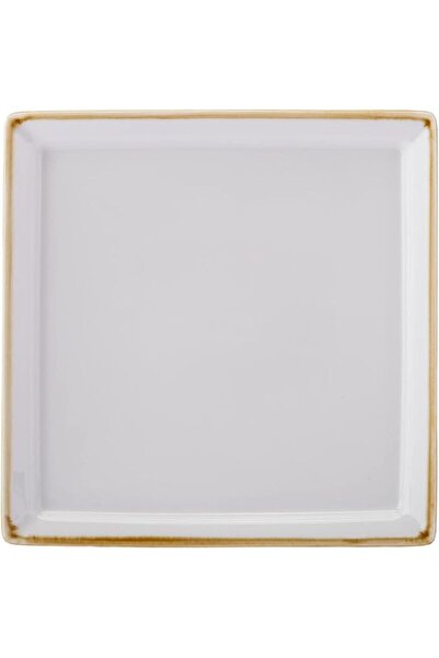 AKDC Sqr Plate Ivory Mocha 18Cm X 18Cm X 2Cm Ivory Mocha